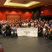 Group photo at the ceremony with the Puyallup Tribe Foundation board and all the recipients