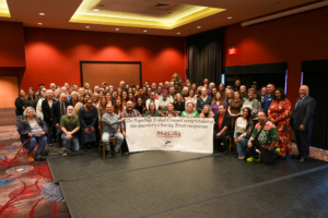 Group photo at the ceremony with the Puyallup Tribe Foundation board and all the recipients